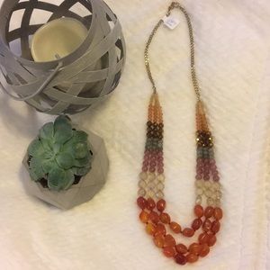 Loft beaded layer necklace